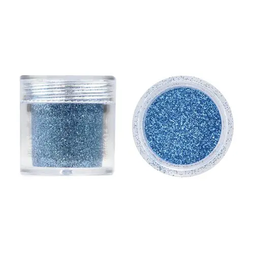 Nail art glitter powder - blue and silver, 10g