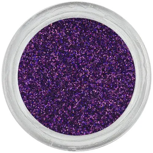 Dark purple nail art dust powder with glitters