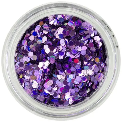 Light violet hexagon - holographic