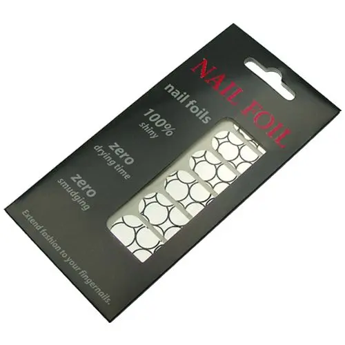 White stickers with black and silver circles (SNF035)