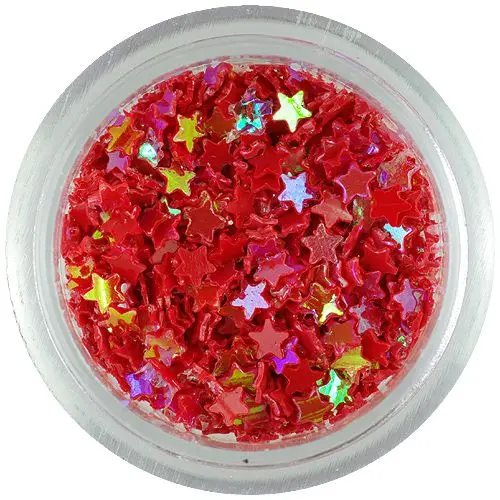 Nail art stars – red