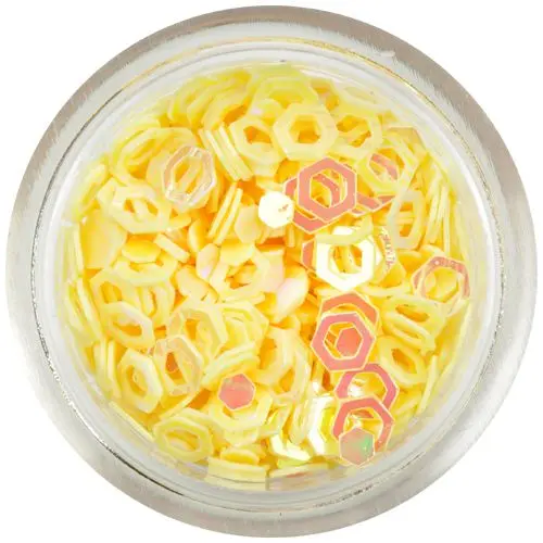 Decorative hexagon - yellow