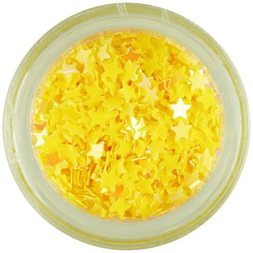 Nail art stars - yellow