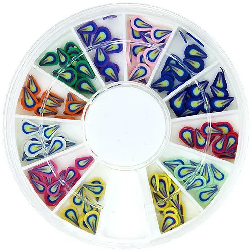 Set of Fimo nail art - teardrop shape