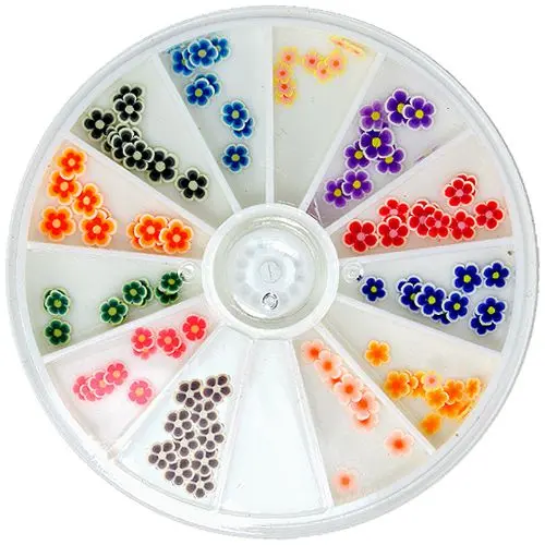 Fimo flower decorations - set