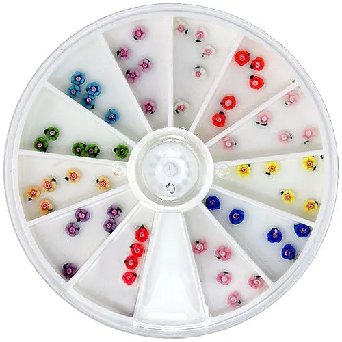 Fimo set of decorative flowers