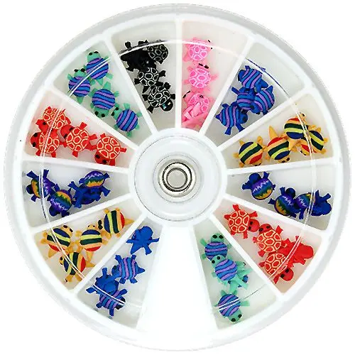 Set of Fimo nail art - Tortoise