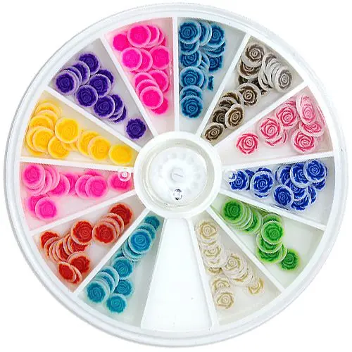 Box, nail decorations - roses