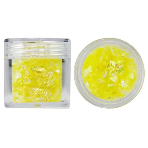 10g nail decoration - yellow flakes