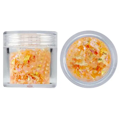 Nail decorations 10g - orange glitter flakes