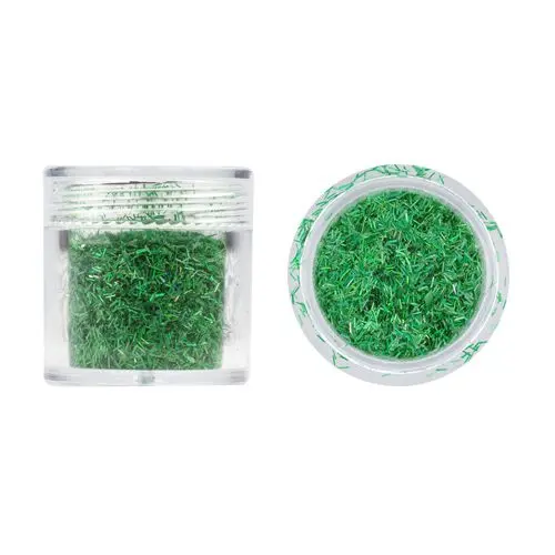 Flitter for nail art 10g – emerald green, hologram