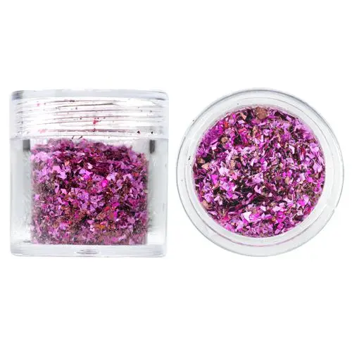 Pink-purple glitter flakes with hologram, small 10g