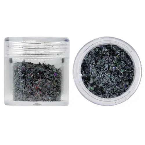 Nail art decorations, hologram - grey-black 10g