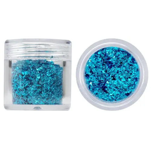 Glitter flakes, small 10g - azure blue