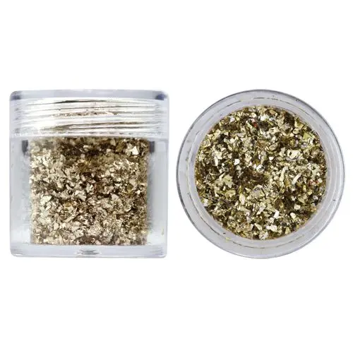 Glitter flakes, small 10g - light gold