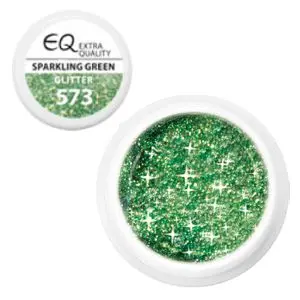 573 Glitter – Sparkling Green, coloured UV gel 5g