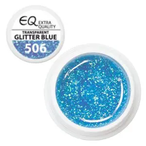 Extra Quality UV gel – 506 Transparent Glitter Blue 5g