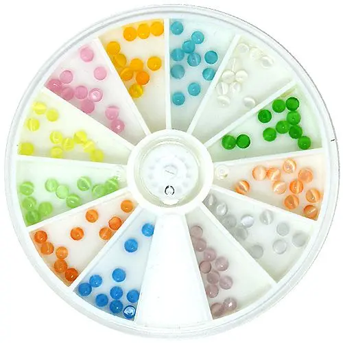 Set of decorative rhinestones - round, 3mm