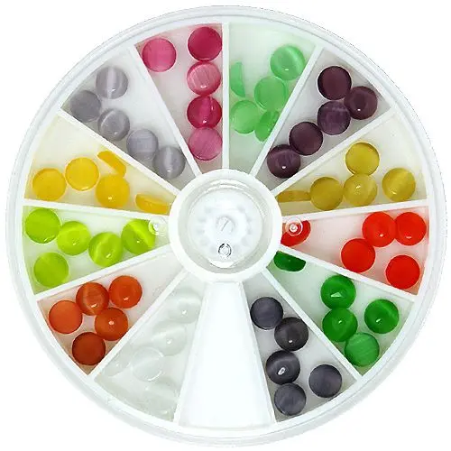 Set of decorative rhinestones - round, 6mm