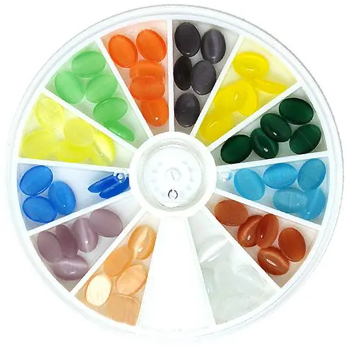 Set of decorative rhinestones - elliptic shape