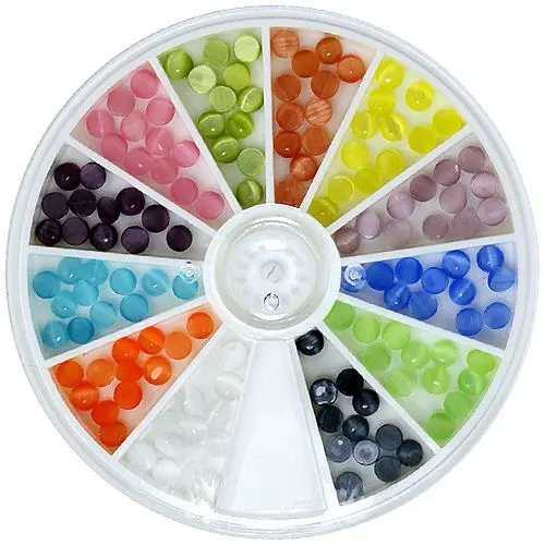 Set of decorative rhinestones - spherical, 4mm