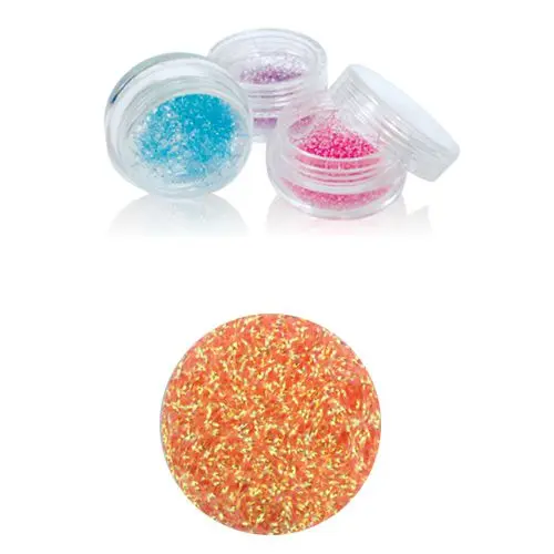 Nail art flitter - light orange, long