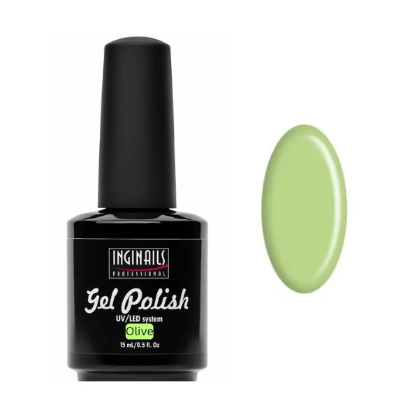 Inginails Gel nail polish, 3 in 1 - Olive 15ml