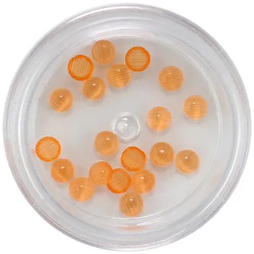 Orange nail decorations, 3mm - round rhinestones