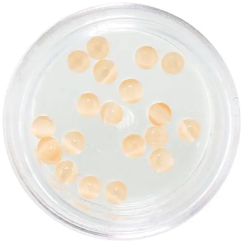 Round rhinestones - light orange, 3mm