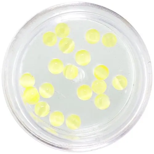 Light yellow nail decorations, 3mm - round rhinestones