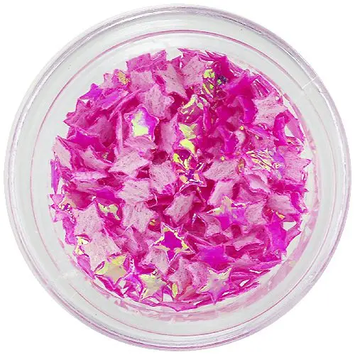 Fabric stars - pink opalescent colour