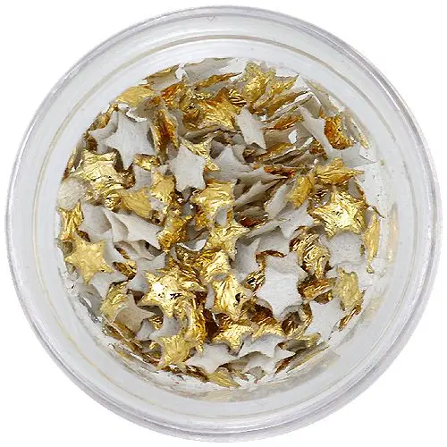 Gold decorations for nails - fabric stars