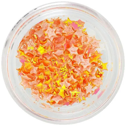 Fabric stars - orange opalescent colour