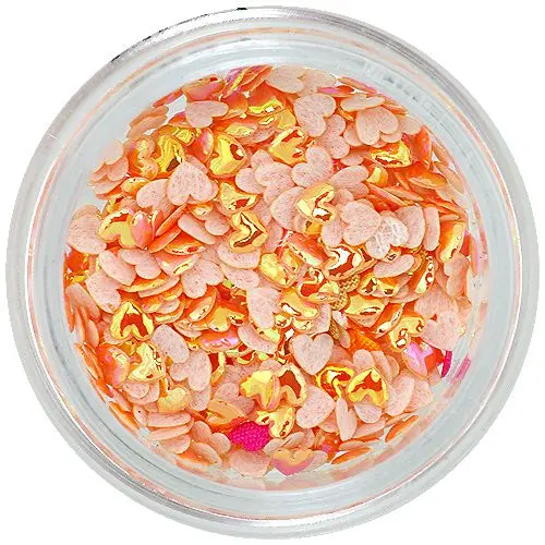 Nail Decoration - Orange 3D Heart