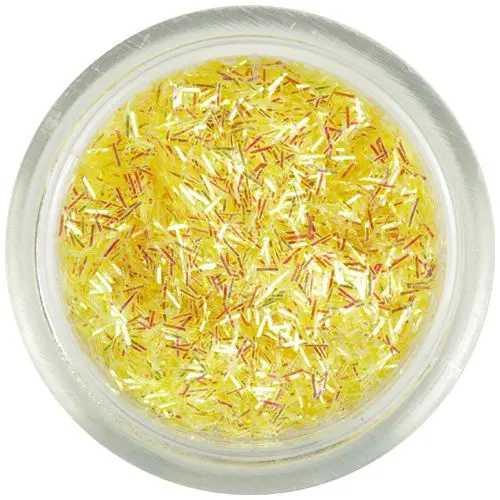 Nail decoration - yellow flitter
