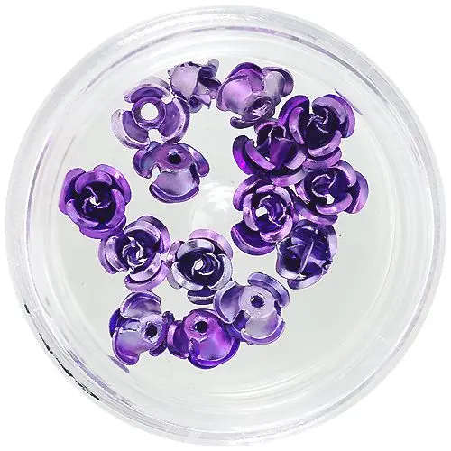 Decoration for nails - purple ceramic roses