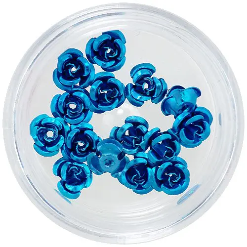 Turquoise ceramic roses