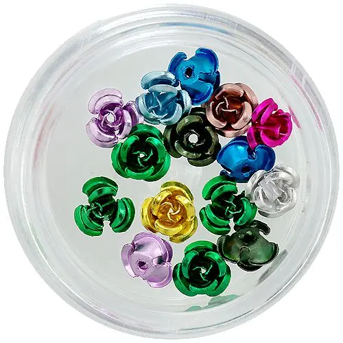 Coloured ceramic roses