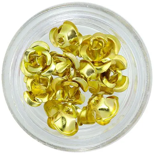 Gold ceramic roses, 10pcs