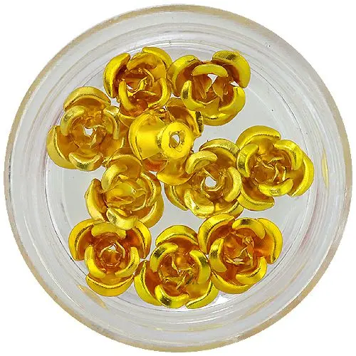 Decoration for nails - yellow-gold, 10pcs