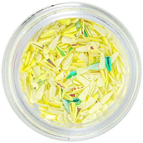 Fabric nail decorations - yellow drop shape