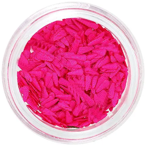 Decoration for nails - pink fabric drop shape