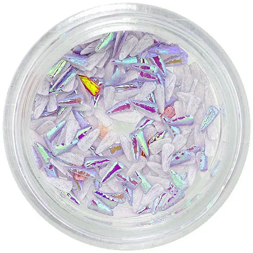 Fabric nail decorations - purple drop shape