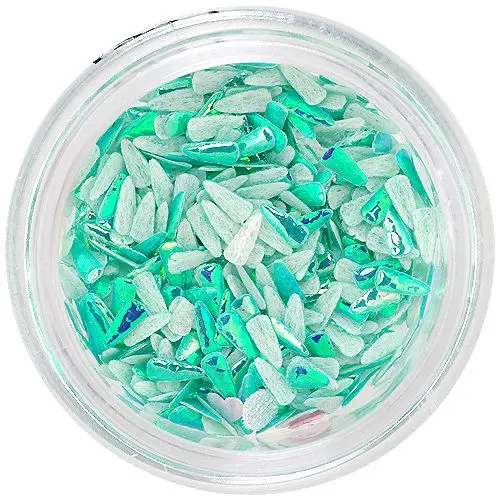 Decoration for nails - light green fabric drop shape