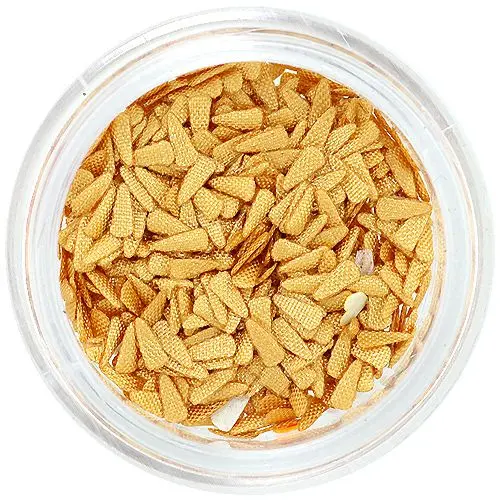 Fabric nail decorations - beige drop shape