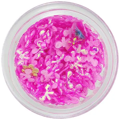 Fabric nail decorations - deep pink ribbons