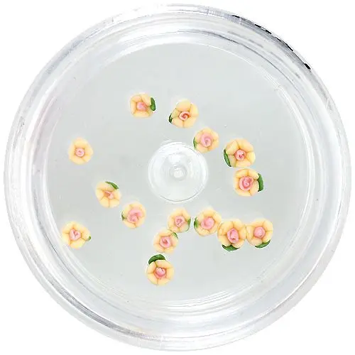 Beige acrylic flowers for nail art