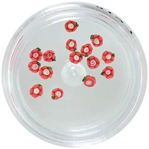 Flowers made of acrylic - red and pink