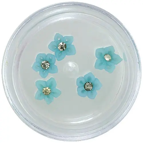 Acrylic flowers - light blue