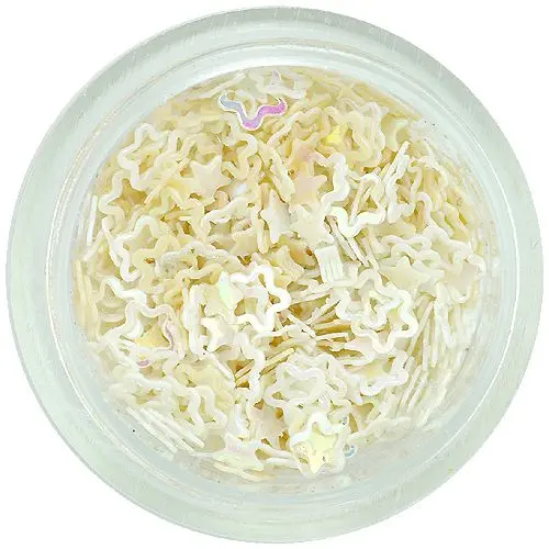 White flowers for nails - hollow